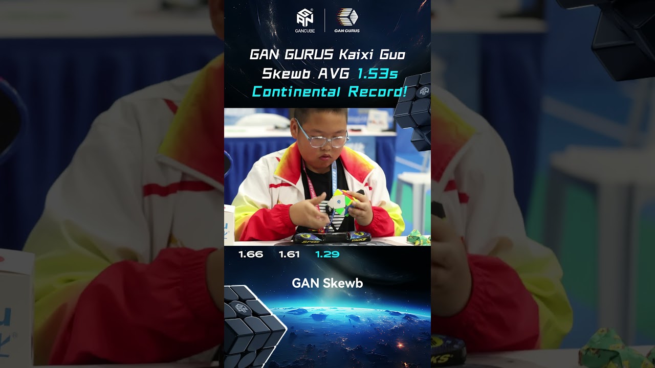 GANCUBE - Kaixi Guo 1.53s Skewb Average Asian Record