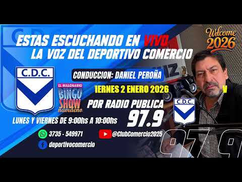 Emisión en directo de Club Comercio, Bingo Show Navideño..Santa Sylvina Chaco