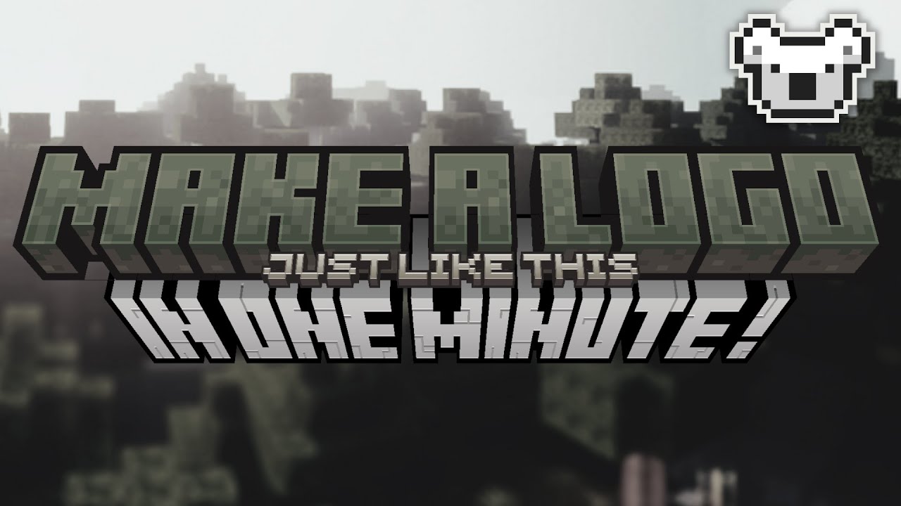 Make a Minecraft logo in 1 minute