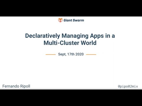 Declaratively managing apps in a multi-cluster world