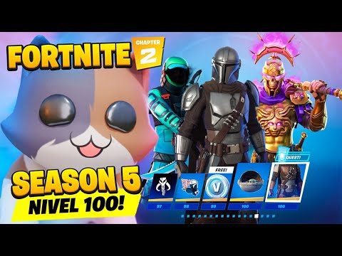 **SEASON 5** LEVEL 100 SKIN! BATTLE PASS *ALL PURCHASED* | FORTNITE X BABY YODA - Gatoronron