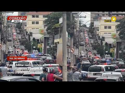 Vídeo: Polícia Militar realiza cortejo em homenagem a sargento morto a tiros em Campo Belo.