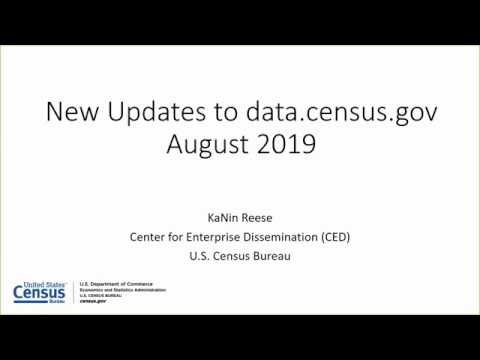 New Updates to data.census.gov – August 2019