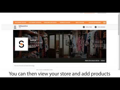 How to create a shop | SellSA
