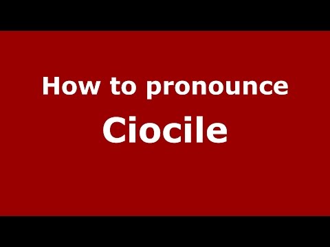 How to pronounce Ciocile (Romanian/Romania)  - PronounceNames.com