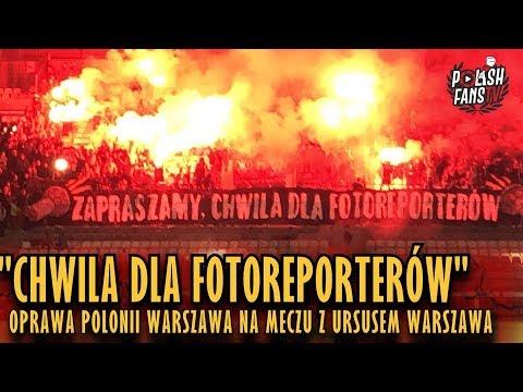 "CHWILA DLA FOTOREPROTERÓW" - oprawa Polonii Warszawa na meczu z Ursusem Warszawa (06.04.2019 r.)