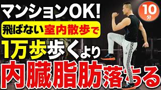 【中高年】1万歩歩くより効く！マンションOK飛ばない10分室内散歩で内臓脂肪が落ちる