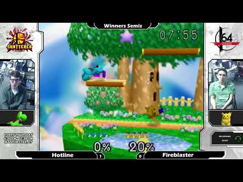Smash 64: Hotline (Yoshi) V Fireblaster (Falcon/Pikachu/DK) - Shattered 97 Tourney