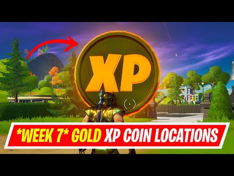 NEW WEEK 7 GOLD XP COIN LOCATIONS IN FORTNITE SEASON 4 - WHERE TO FIND WEEK 7 GOLD XP COIN