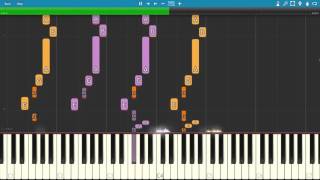 Yes - Roundabout - Full Instrumental Synthesia Tutorial - Piano tutorial
