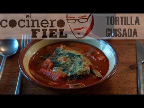 TORTILLA DE ESPINACAS Y ALUBIAS GUISADA