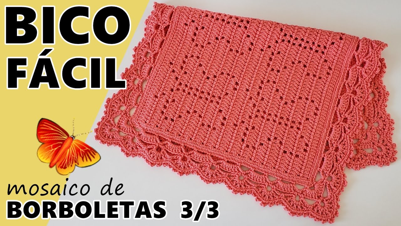 Bico de acabamento para tapetes de crochê