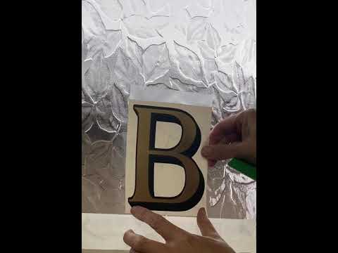 Fitting Fanlight Numbers for House Gold Leaf graphics outside type, also know as Transom window No.s