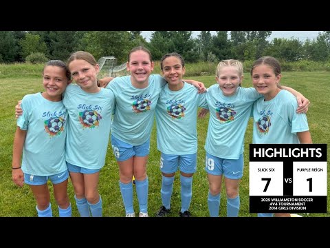 Game Highlights | Williamston 4v4 Soccer Tournament | Slick Six Defeats Purple Reign in Game #1