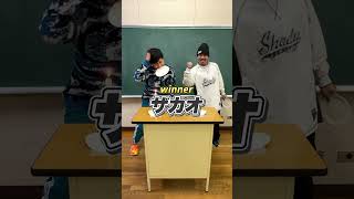 くわえた紙皿でロウソクの火を消せ対決🕯️🕯️🕯️ #shorts
