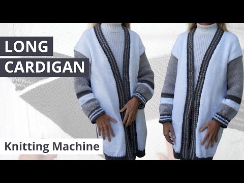 Learn how to knit a LONG CARDIGAN on a SENTRO knitting machine !