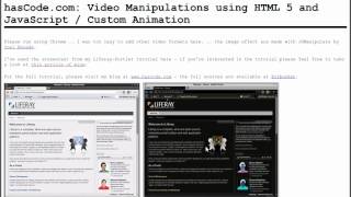 Video Writing a custom HTML 5 Video Filter