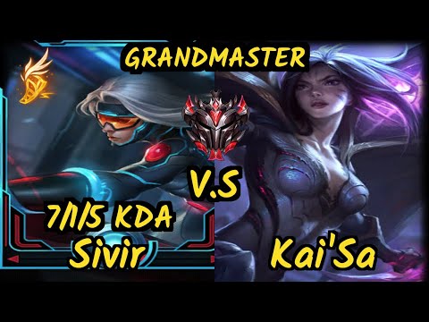 Rekkles (SIVIR) vs KAI'SA - 7/1/5 KDA BOTTOM ADC GAMEPLAY - EUW Ranked GRANDMASTER