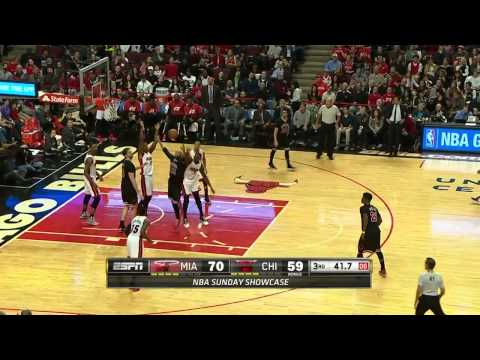 Hassan Whiteside's Triple Double Heat vs Bulls January 25, 2015   NBA Season 2014 15