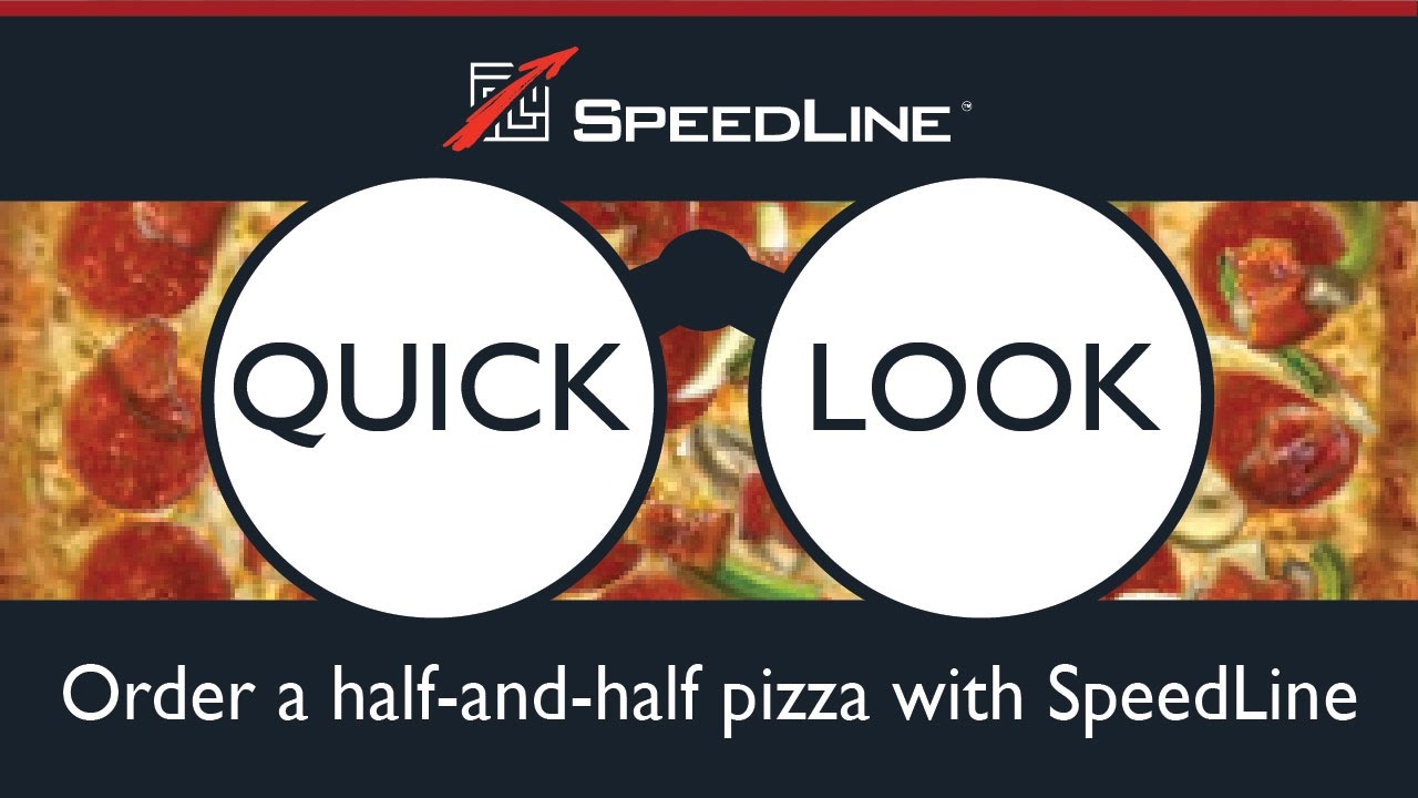 Quick Look: Order a half-and-half pizza using SpeedLine POS - YouTube