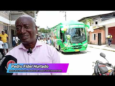 municipio de Unión Panamericana  se realizó la entrega de dos buses escolares a estudiantes..2025
