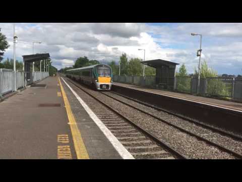 Irish Rail ICR 22000 DMU 22037 arrives at Monasterevin for Limerick
