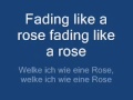 Fading Like A Flower Roxette Lyrics übersetzung