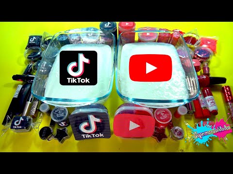 Mezclando Slime de Tiktok VS Youtube (rojo vs negro) - Supermanualidades