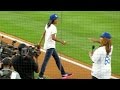 Mone Davis Throws PERFECT First Pitch.