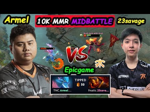 Fnatic.23savage vs TNC.Armel  -- MIDLANE 10K MMR BATTLE Dota 2 pro Gameplay 7.26c