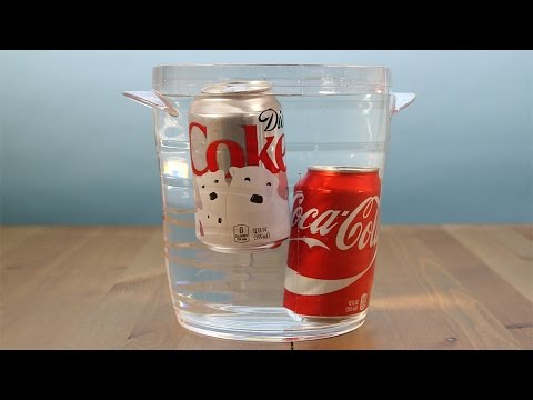 Here's why a can of Diet Coke floats but a regular Coke sinks