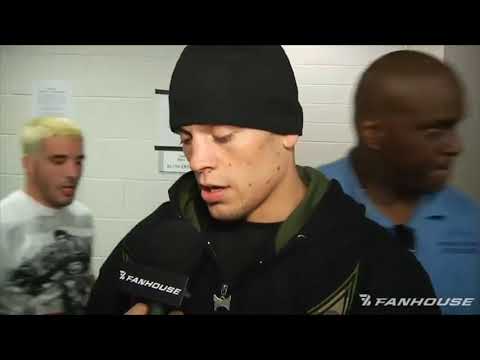 Nate Diaz runs into an old opponent backstage