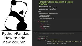 Pandas How add new column existing DataFrame