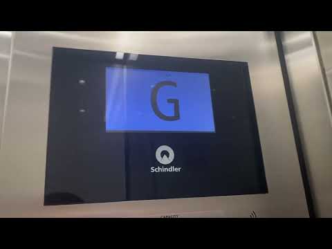 ULTRA RARE Schindler 5500 traction shuttle elevators @ LyondellBasel Tower Downtown Houston, TX