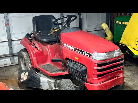 1990s Honda 4514 lawn tractor. $50 score. Walk around quick test drive.