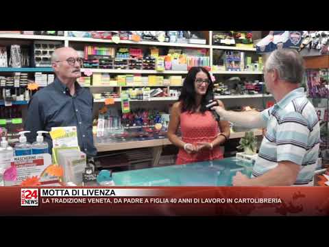 MOTTA DI LIVENZA - LA TRADIZIONE VENETA, DA PADRE A FIGLIA 40 ANNI DI LAVORO IN CARTOLIBRERIA