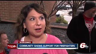 Contract dispute continues for Kokomo firefighters, hundreds gather outside city hall in support