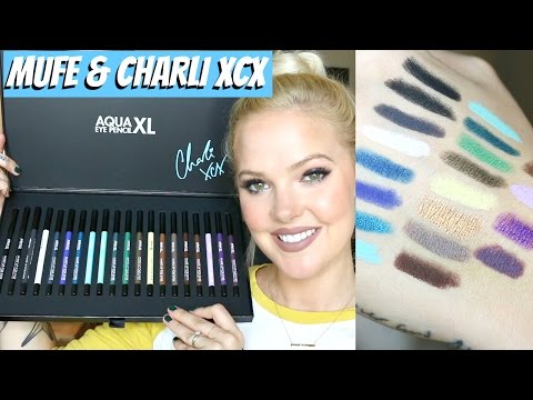 MAKE UP FOR EVER CHARLI XCX AQUA XL EYE PENCIL SWATCHES AND REVIEW