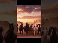 Epic Wild Horse Battle Black Stallions Vs Mustangs Cinematic 8K