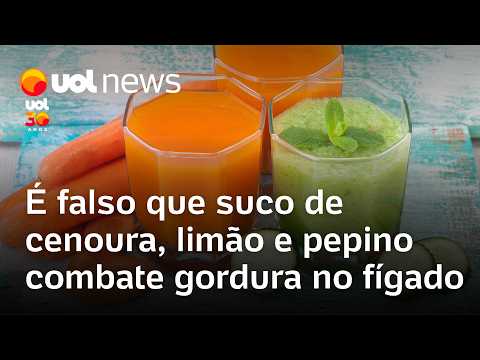 UOL Confere: É falso que suco de cenoura, limão e pepino combate gordura no fígado; entenda