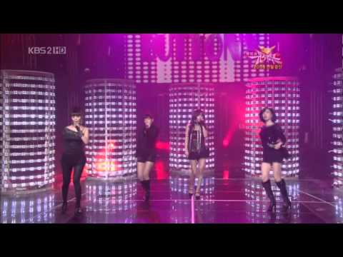 [HD] Buttons @ Music Bank - Taeyeon (SNSD) & Sunye (WG) & Gyuri (See Ya) & GaIn (BEG)