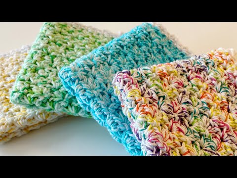Super Easy Crochet Summertime Dishcloth Tutorial  #MakeitPremier