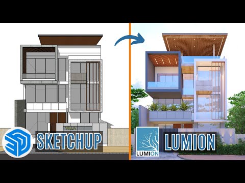 Sketchup to Lumion Workflow Tutorial | Sketchup House Modeling | Lumion Rendering