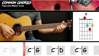 Feel Like Makin' Love - Bad Company | EASY GUITAR LESSON | Scrolling Chords & Lyrics