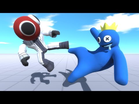 Who Will Win? Rainbow Friends Red vs Rainbow Friends Blue - Animal Revolt Battle Simulator