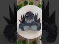 Shhhh Godzilla is mewing 🤫🧏‍♂️ (Mogzilla) #godzilla #mewing #cake #shorts