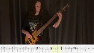 The Faceless- (Instru)mental Illness (bass cover with on-screen tabs)