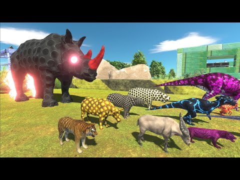 Escape from SUPER RHINO Death Run - Escape from Monster - Animal Revolt Battle Simulator