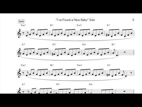 Sidney Bechet - I've Found a New Baby" (Solo Transcription)
