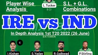 IND vs IRE Dream11 Team |IRE vs IND Dream11 1st T20 26 Jun|IND vs IRE Dream11 Today Match Prediction